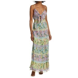 NEW Alice & Olivia Karolina Tie Front Floral Maxi Dress, Size 4